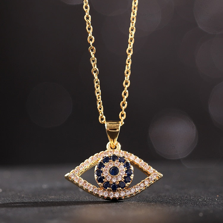 trendy evil eye pendant necklace
