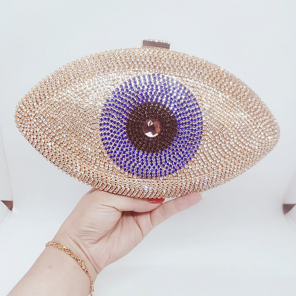 Evil Eye Velvet Clutch