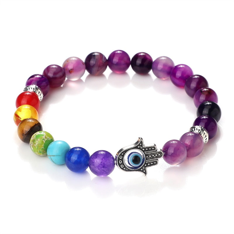 Evil Eye Natural Stone Bracelet