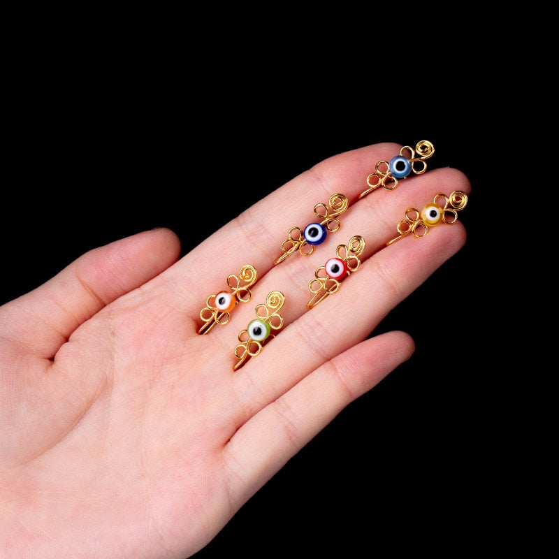Evil Eye Steel Nose Cuff