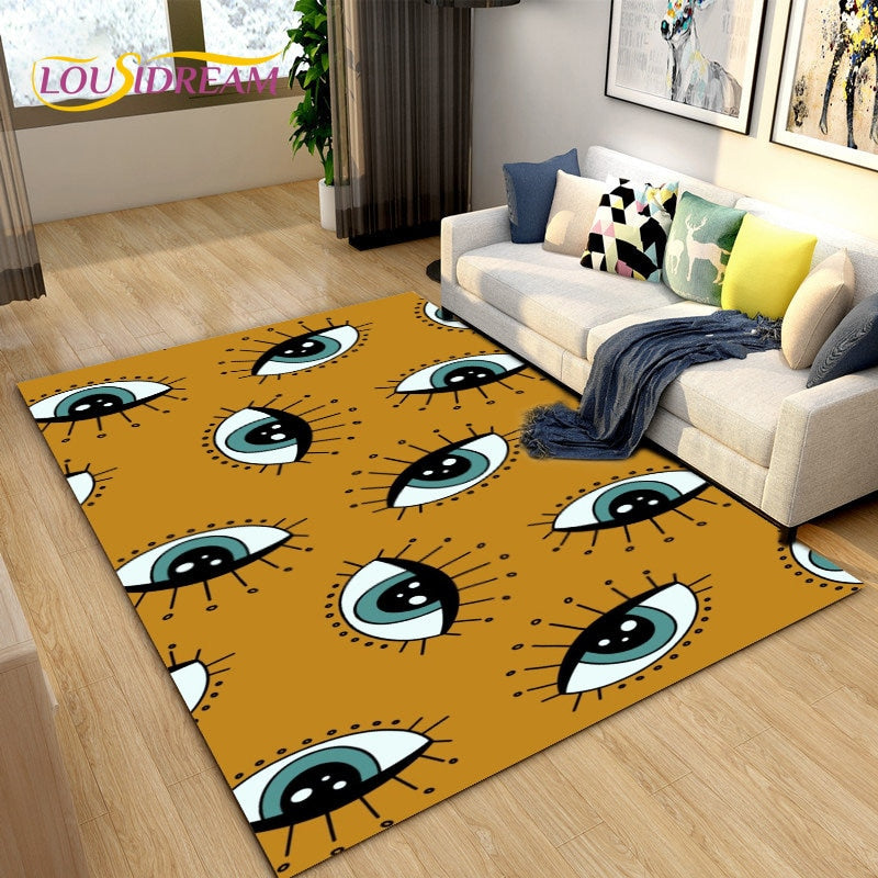 Evil Eye Unique Designs Non-slip Rugs