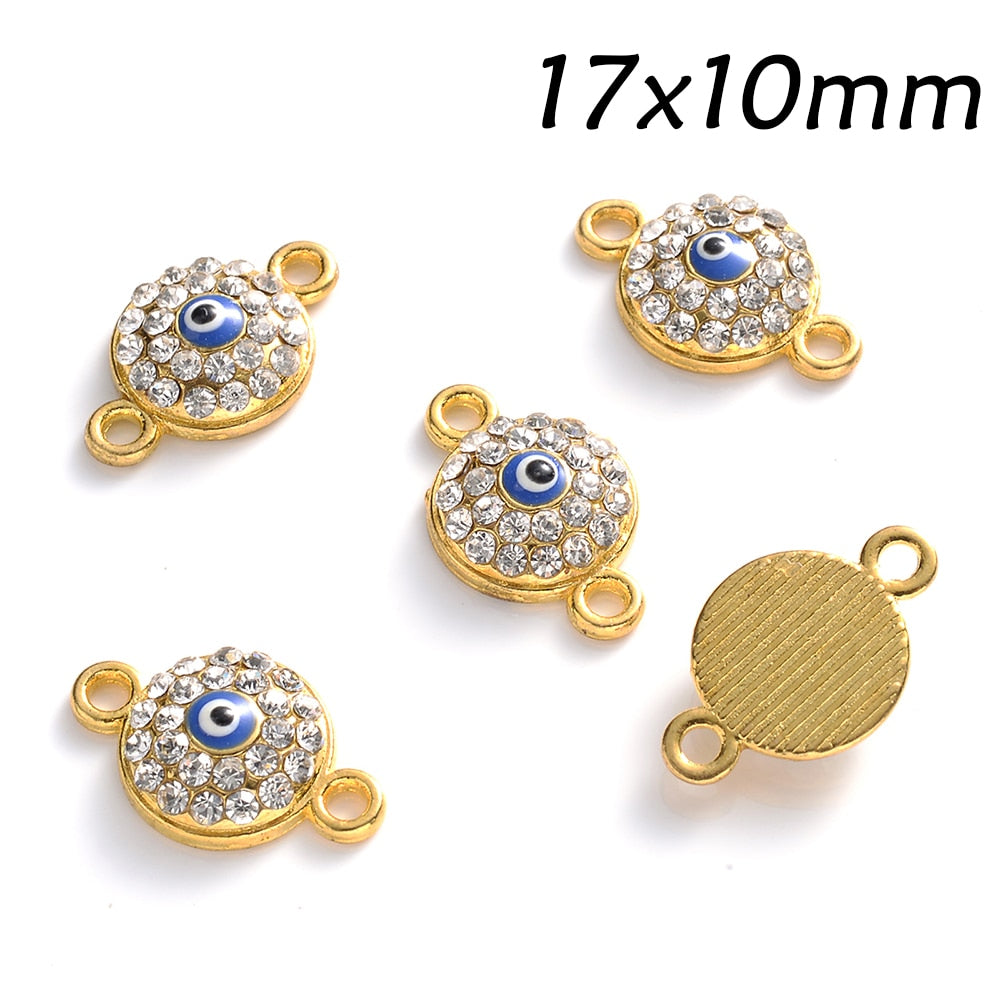 Evil Eye Golden Metal Beads