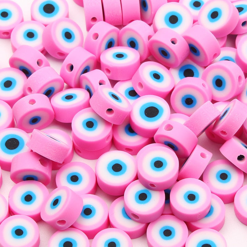 Classic Evil Eye Round Clay Beads