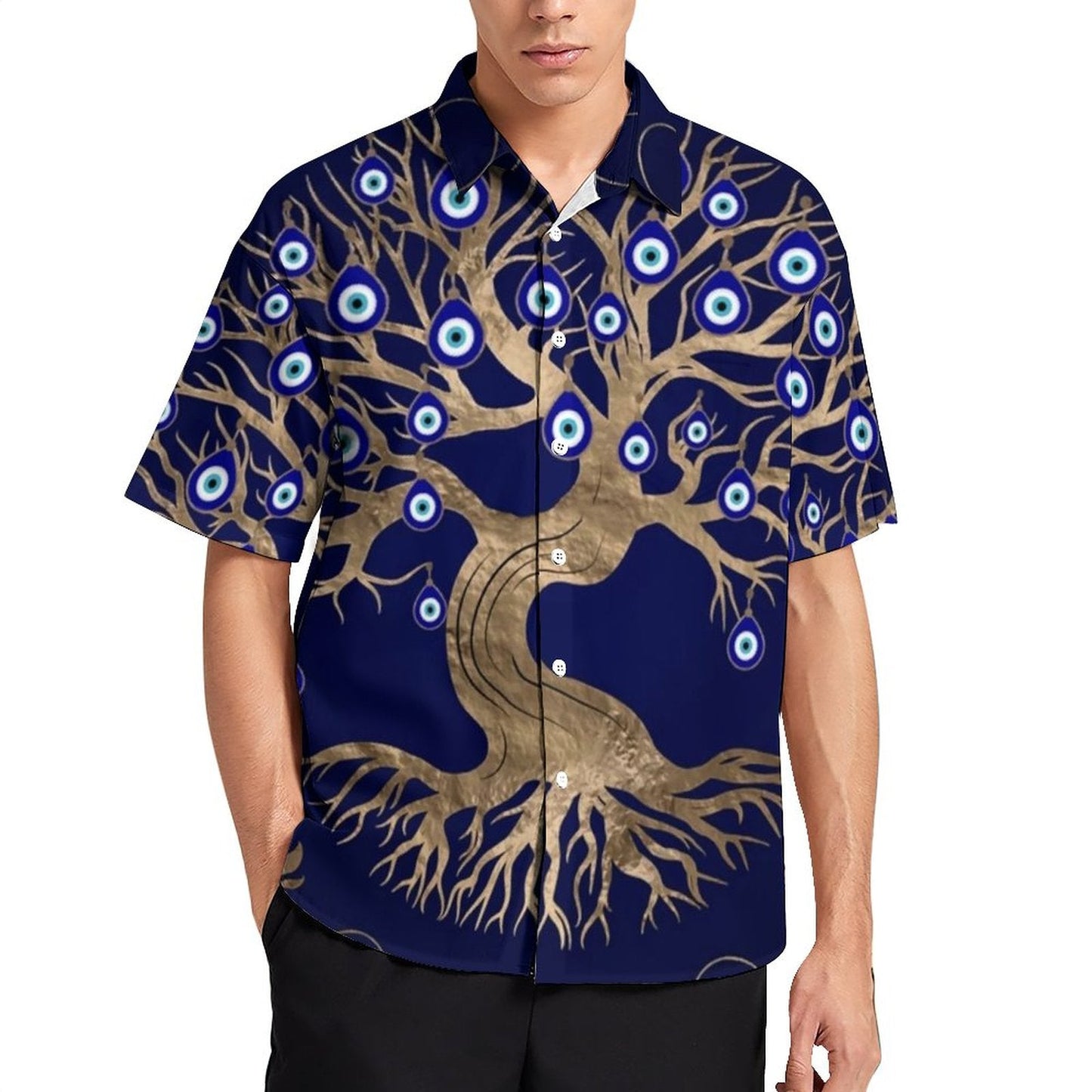 greek evil eye casual shirts
