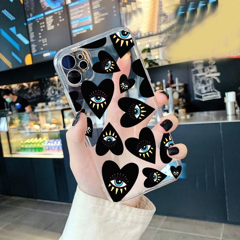 heart evil eye phone case