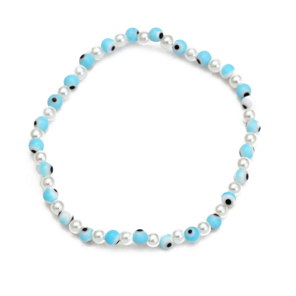 Evil Eye Golden Beaded Bracelet