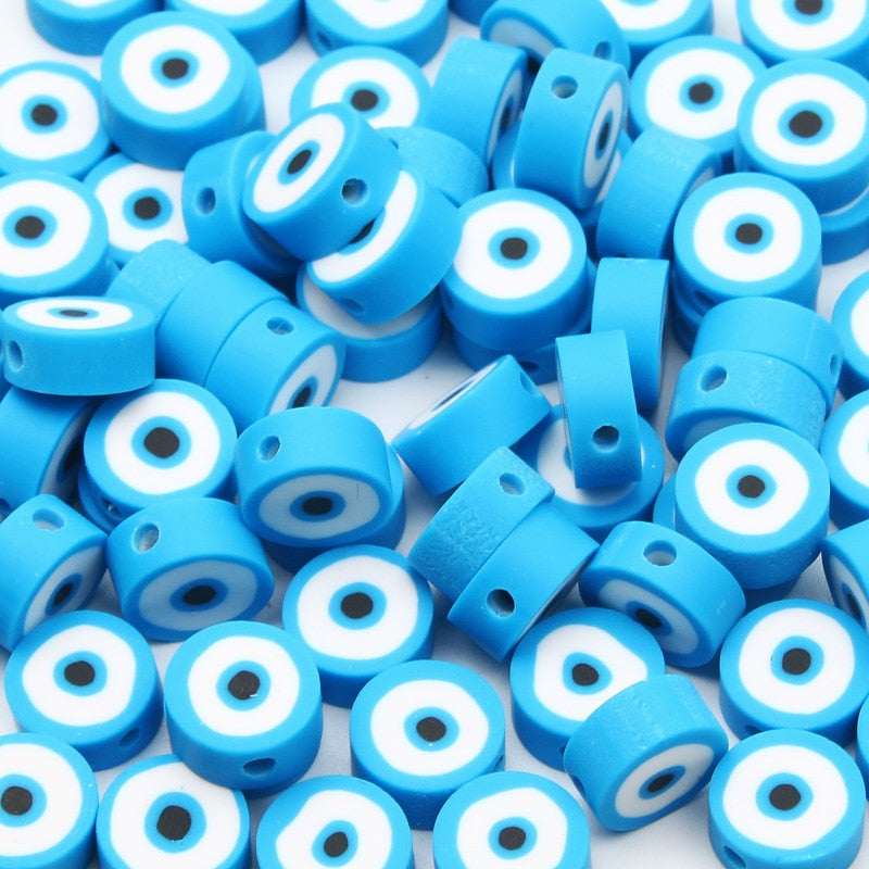 Classic Evil Eye Round Clay Beads