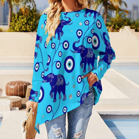 evil eye elephant print shirt
