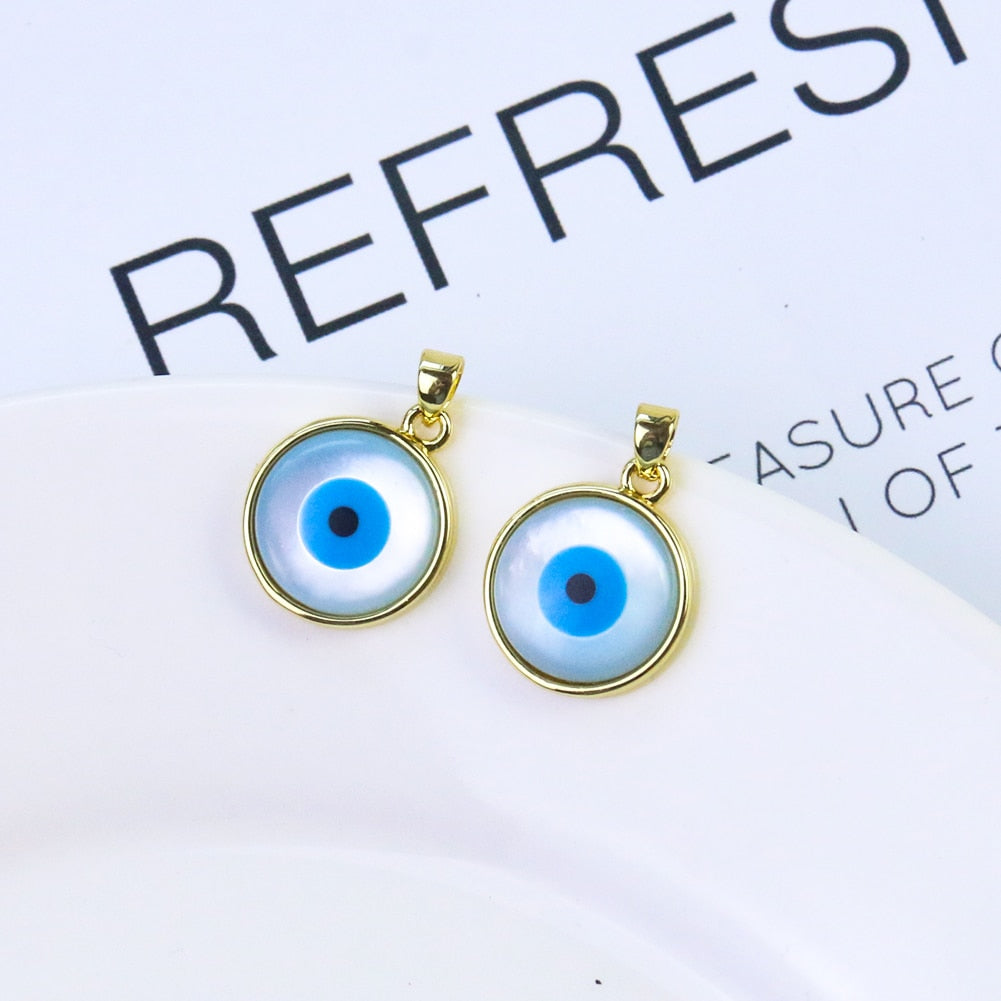 Evil Eye Metal Edge Pendants