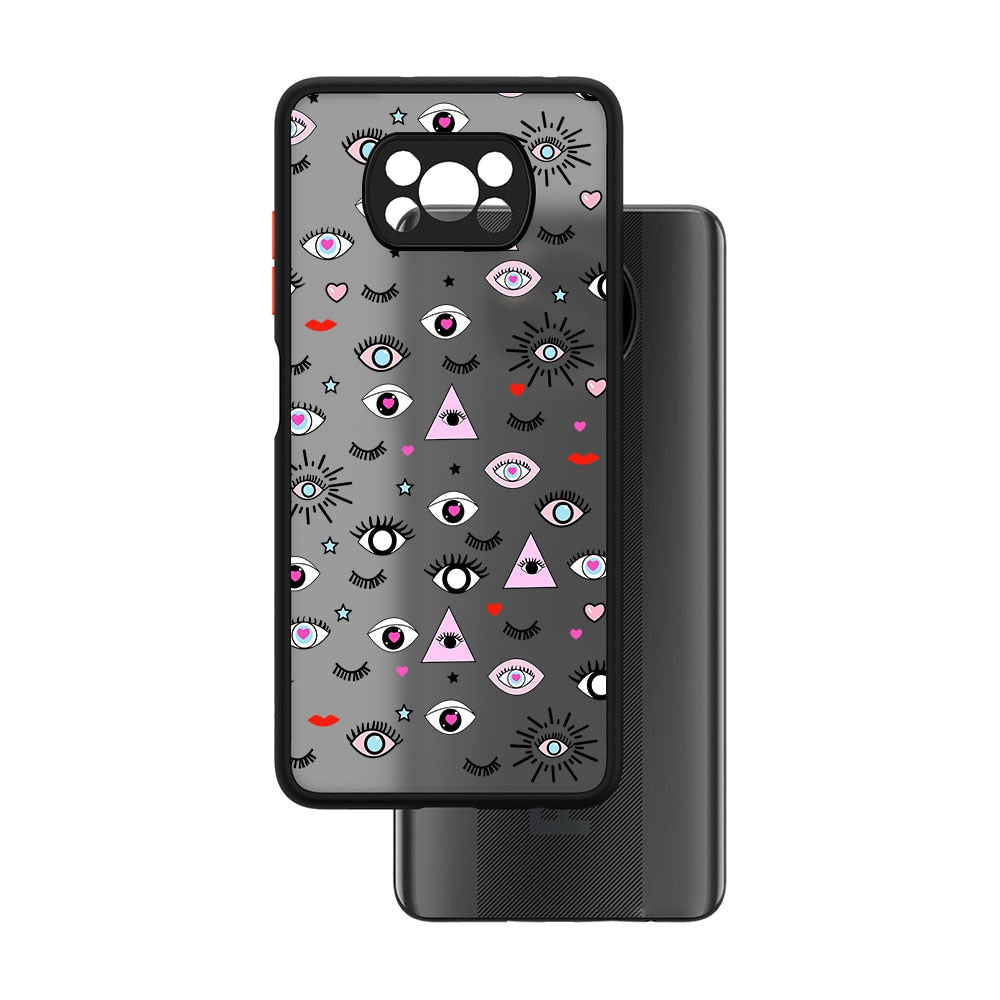 multiple printed evil eye phone case