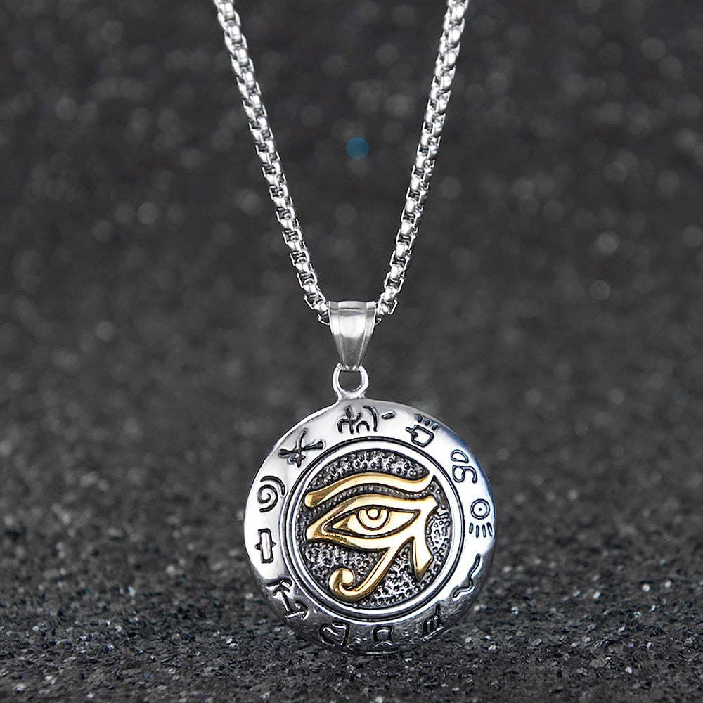Evil Eye Stainless Steel Amulet Necklace