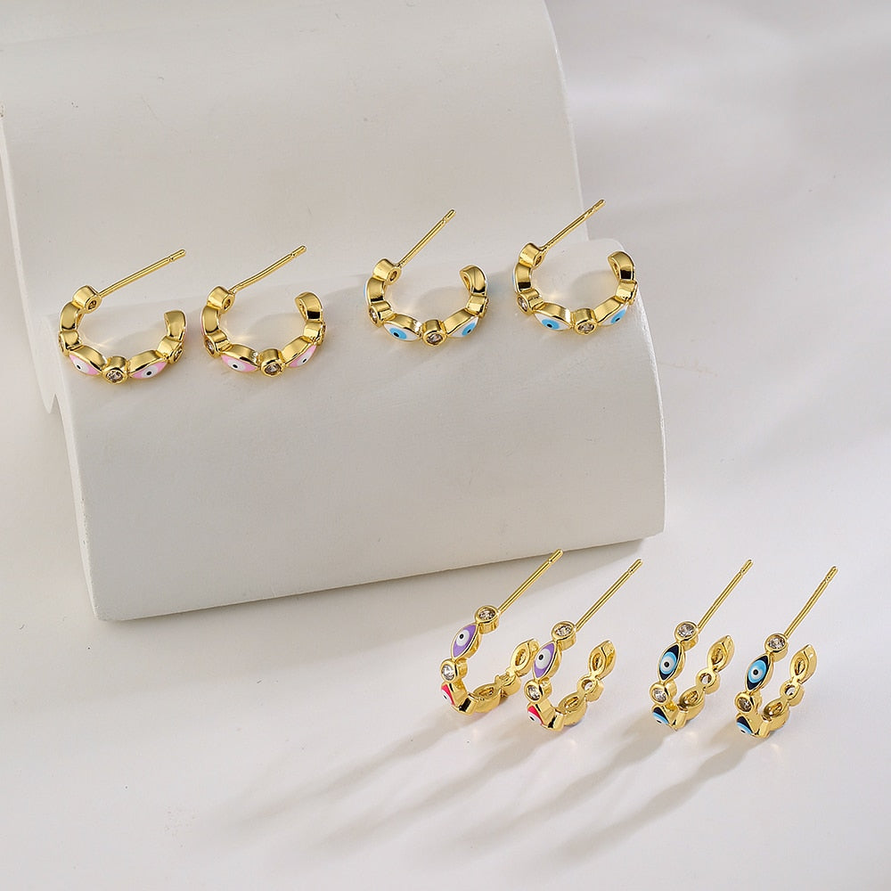 Evil Eye Women Stud Earrings
