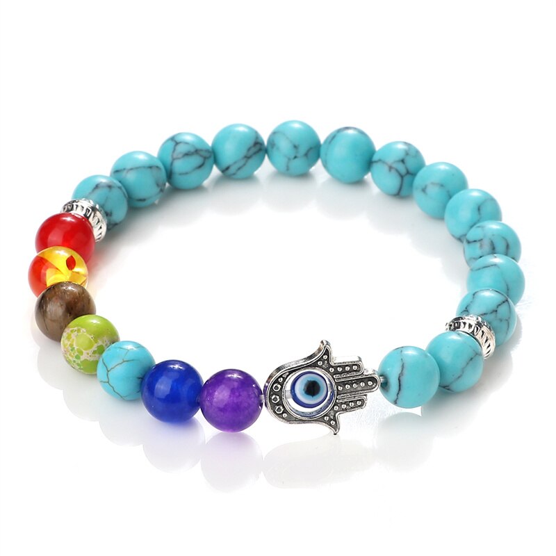 Evil Eye Natural Stone Bracelet