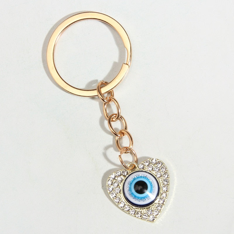 Evil Eye Pretty Design Golden Keychain