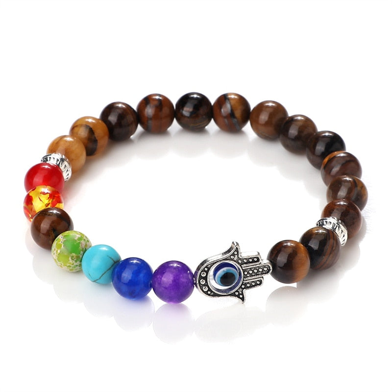 Evil Eye Natural Stone Bracelet
