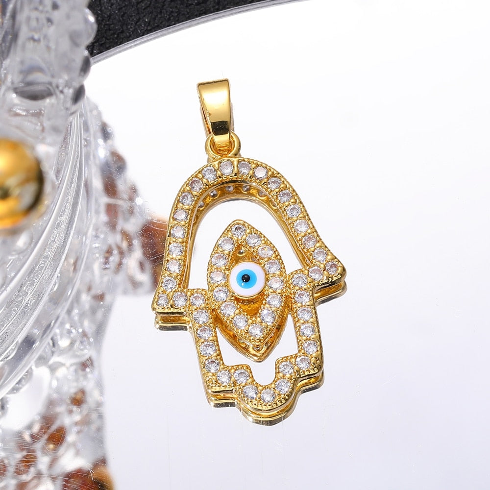 Multicolor Evil Eye Charm Pendants
