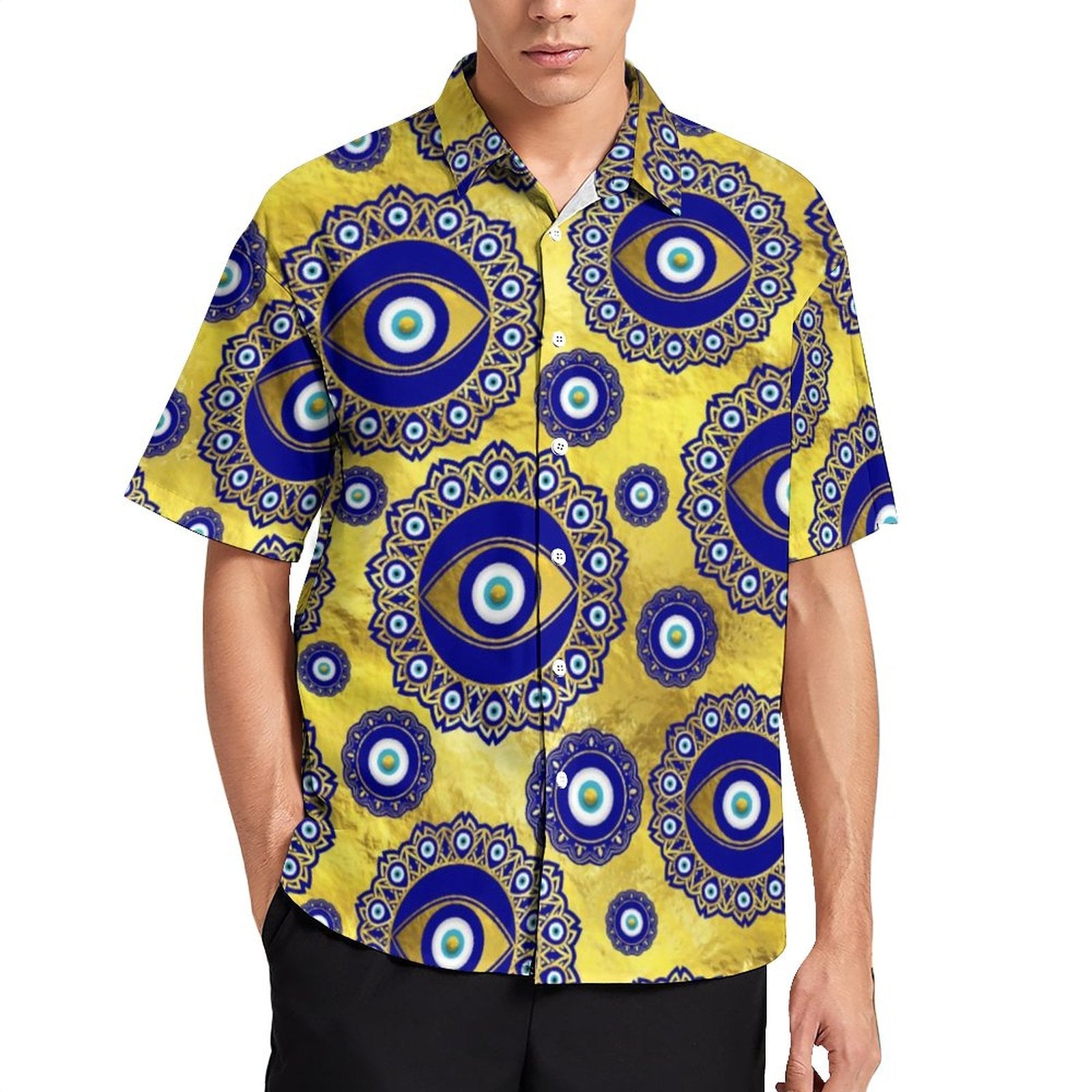 greek evil eye casual shirts