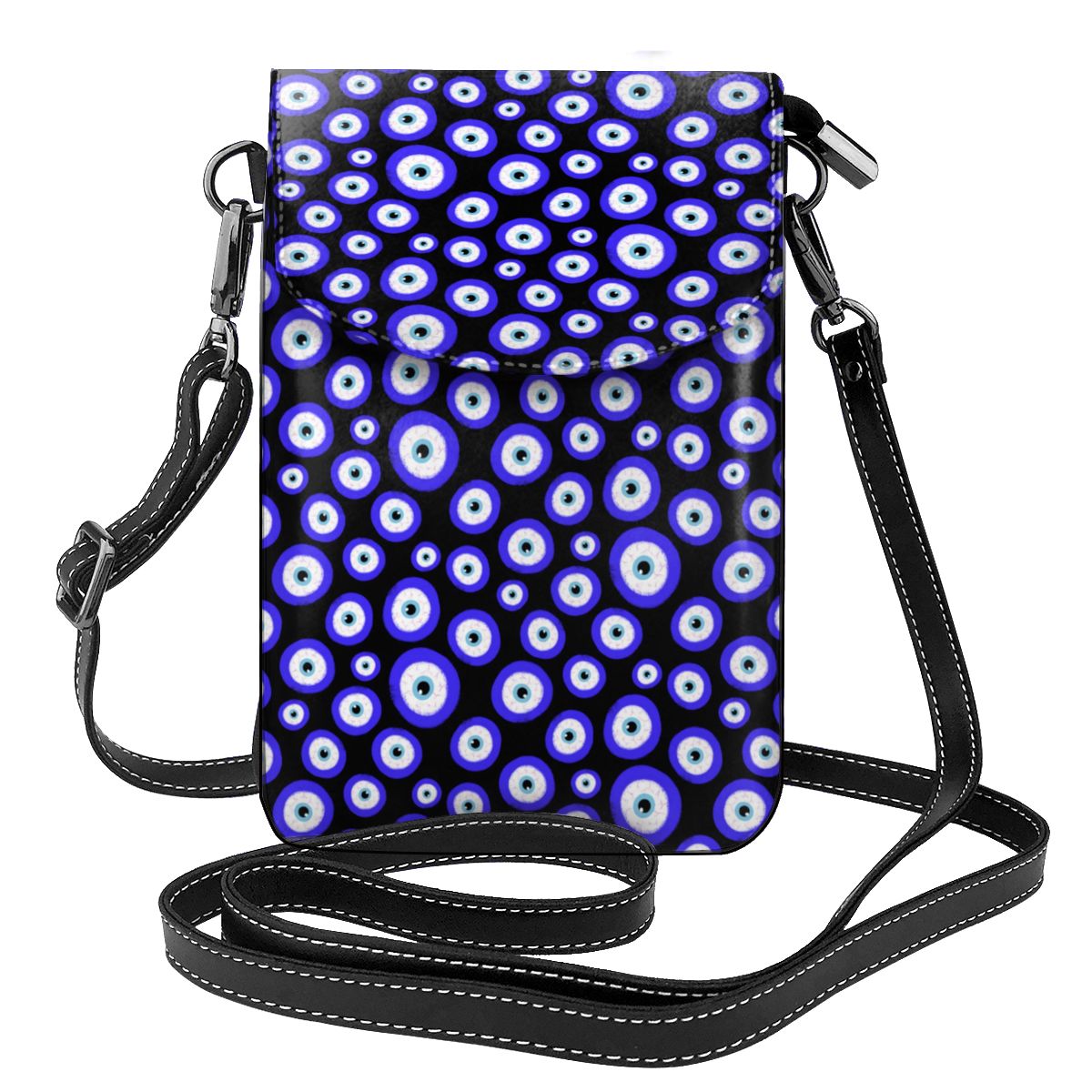 Evil Eye Quatrefoil Pattern Shoulder Bag