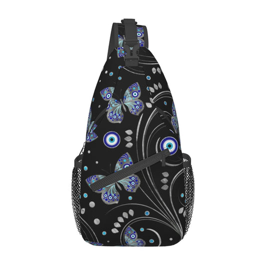 Butterfly & Nazar Printed Evil Eye Shoulder Bags