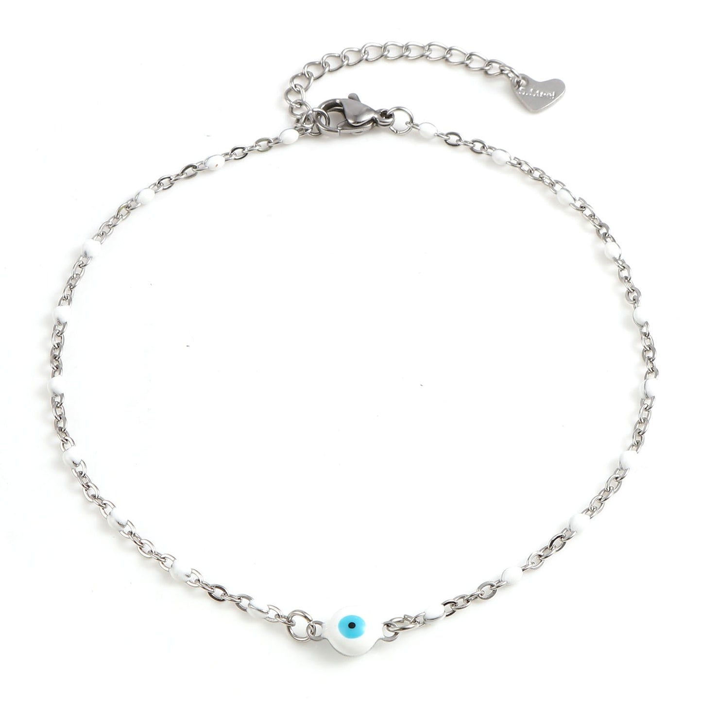 Multicolor Round Evil Eye Anklet