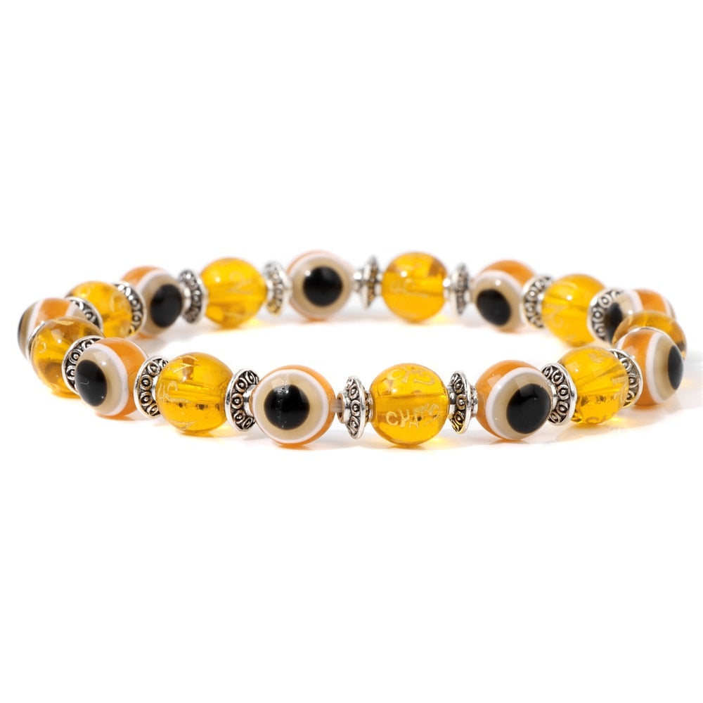 Lucky stone Evil Eye Amulet Bracelet