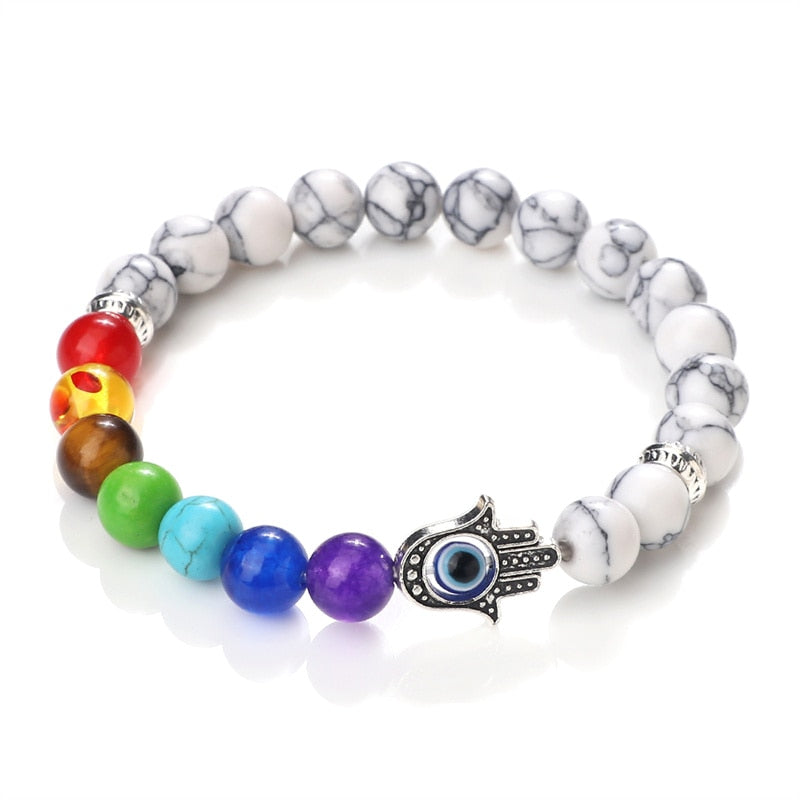 Evil Eye Natural Stone Bracelet