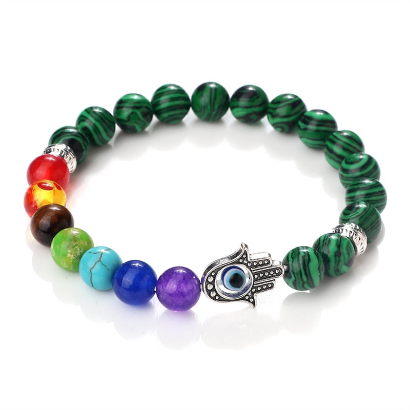 Evil Eye Natural Stone Bracelet