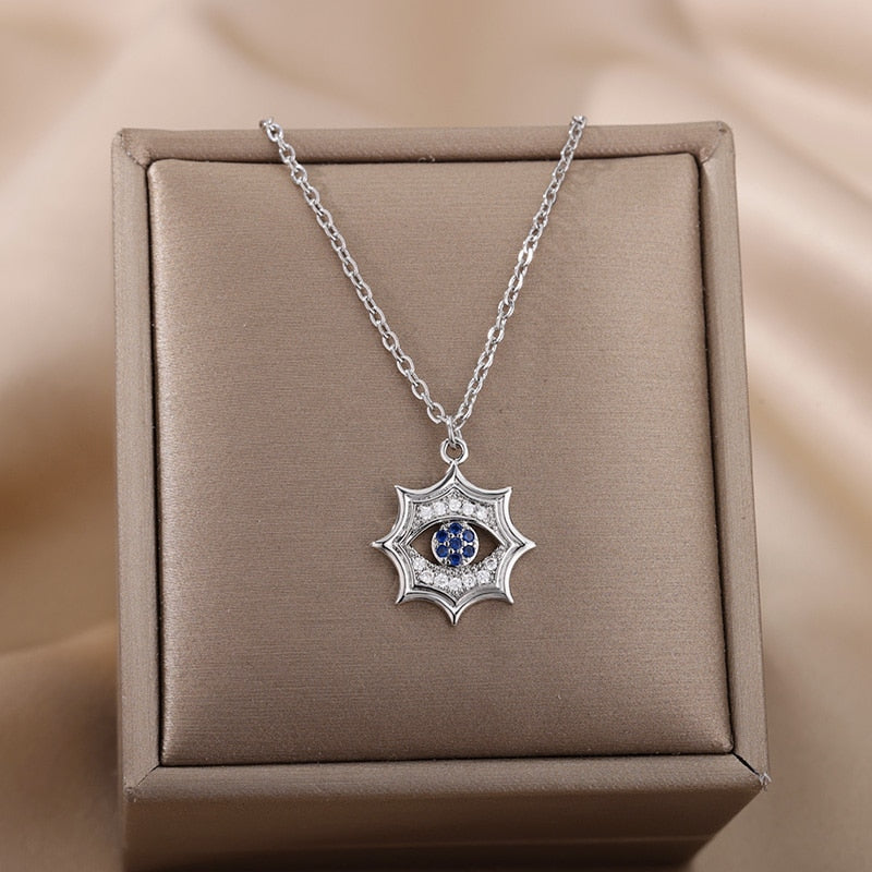 Pretty Evil Eye Pendant Choker Necklace