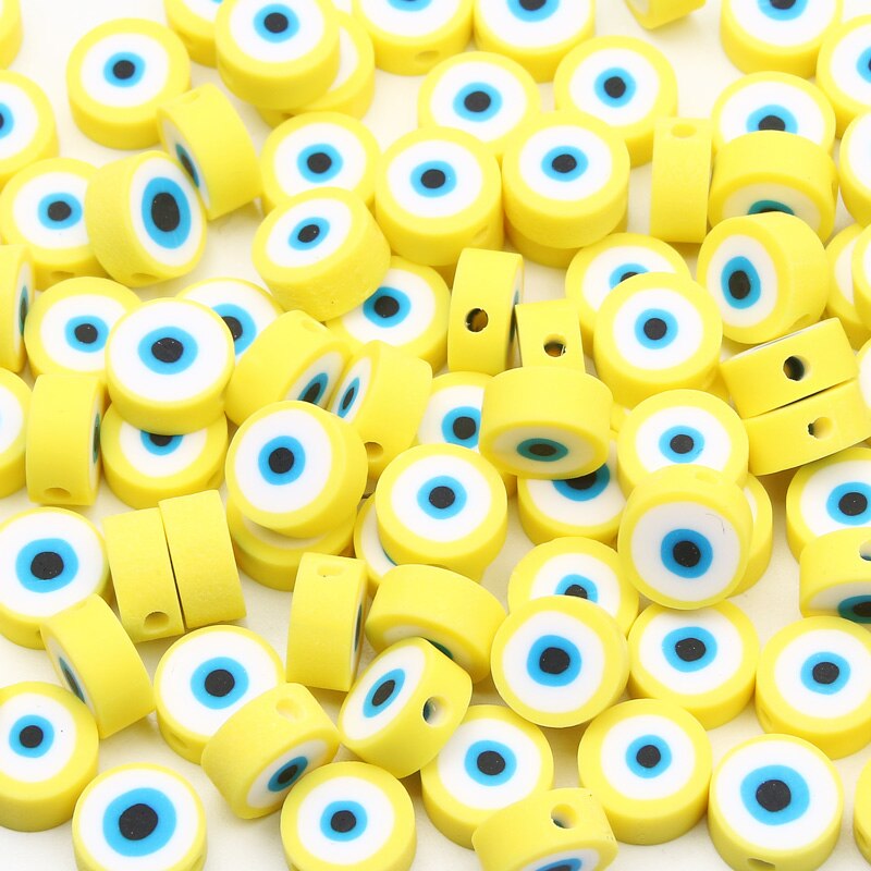 Classic Evil Eye Round Clay Beads