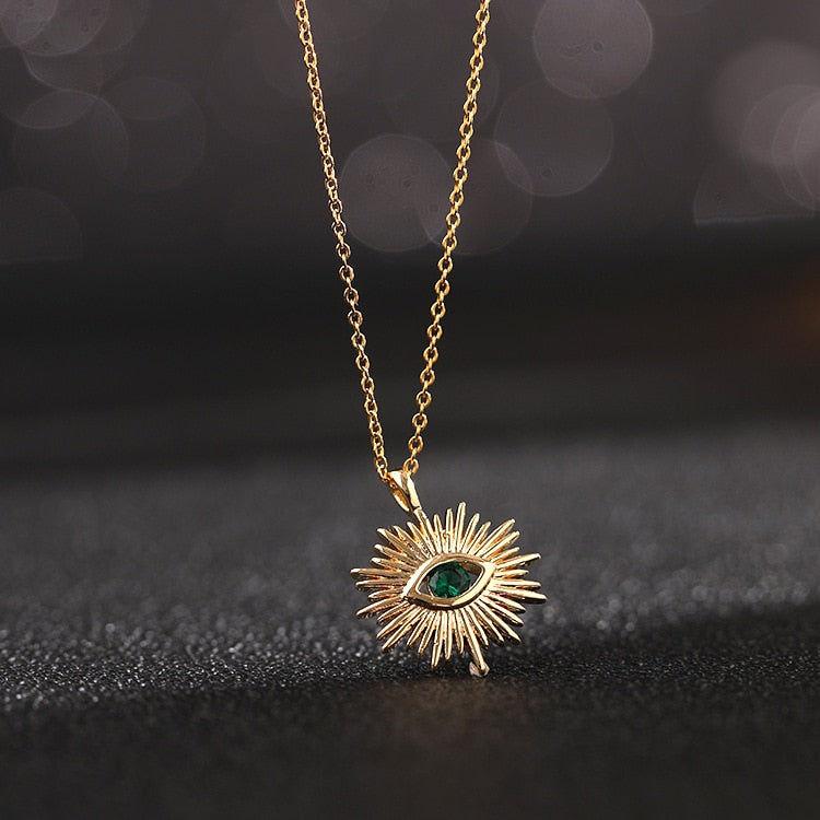 trendy evil eye pendant necklace