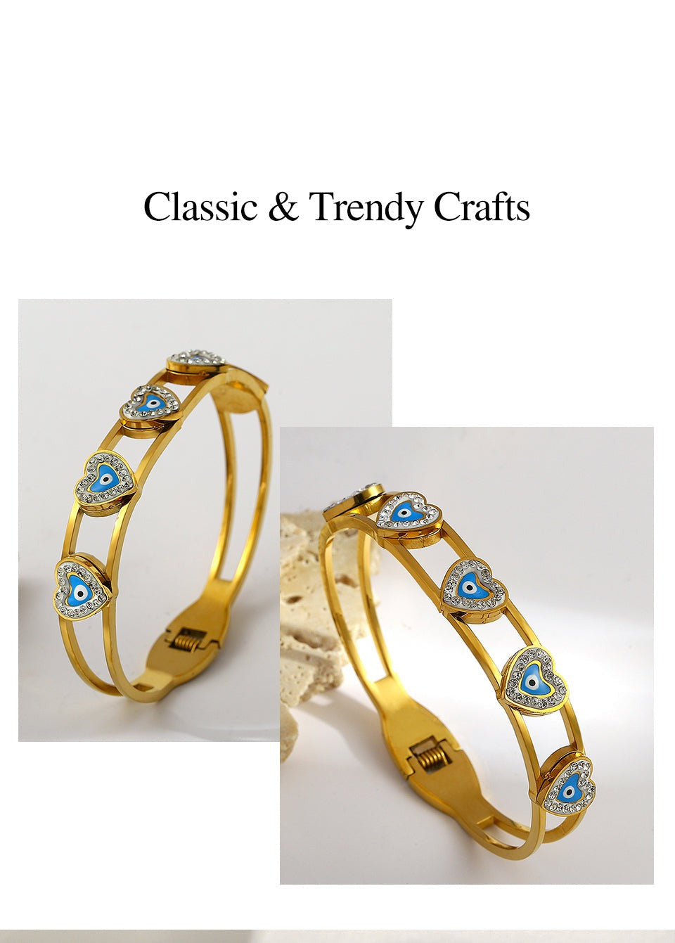 Heart Shape Evil Eye Women Bracelet