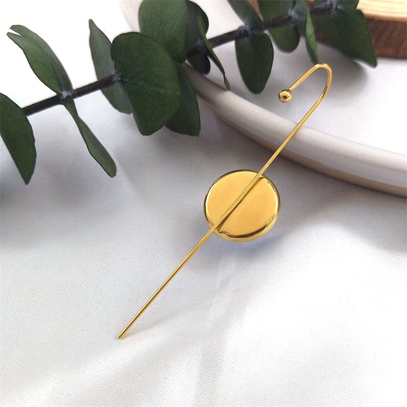 Evil Eye Gold Stud Earrings