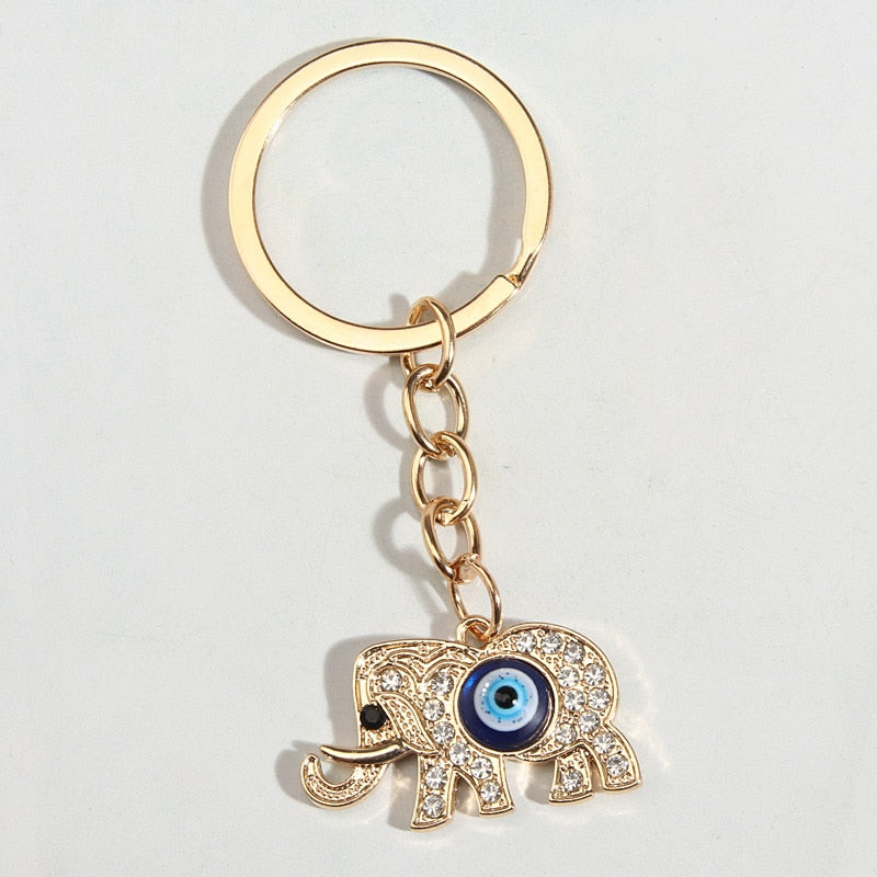 Evil Eye Pretty Design Golden Keychain