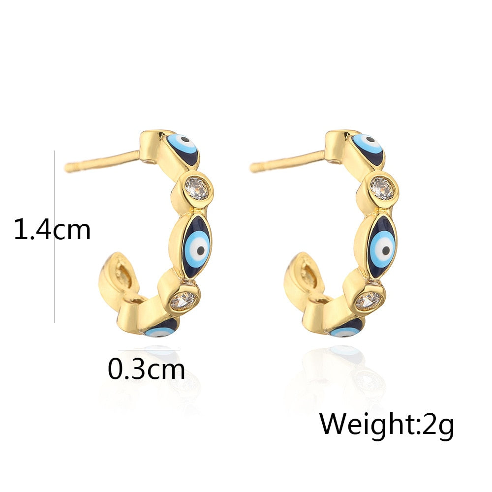 Evil Eye Women Stud Earrings