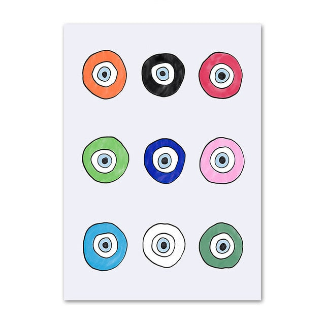 Abstract Turkish Evil Eye Wall Decor