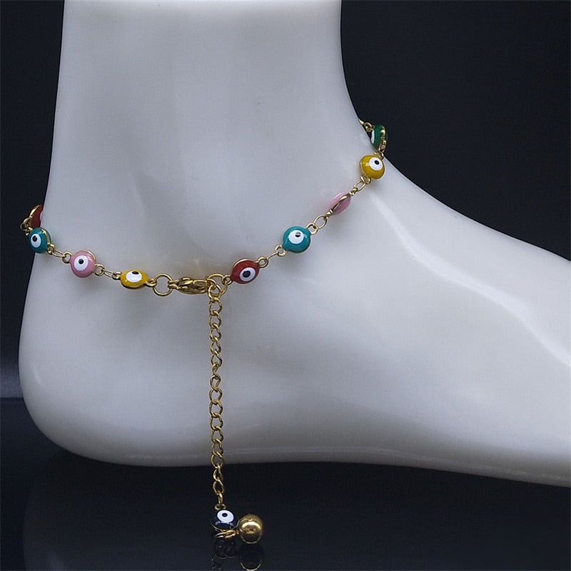 Evil Eye Beaded Anklet