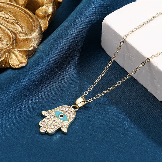 Evil Eye 14k Gold Plated Necklace
