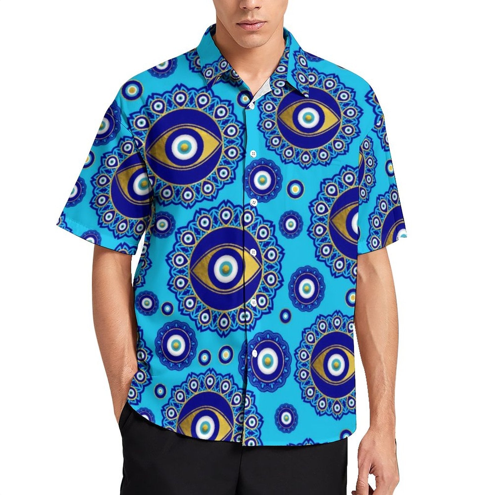 greek evil eye casual shirts