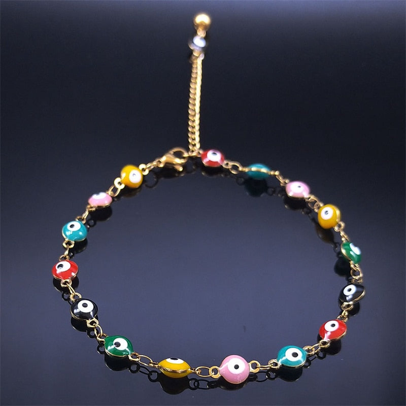 Evil Eye Beaded Anklet