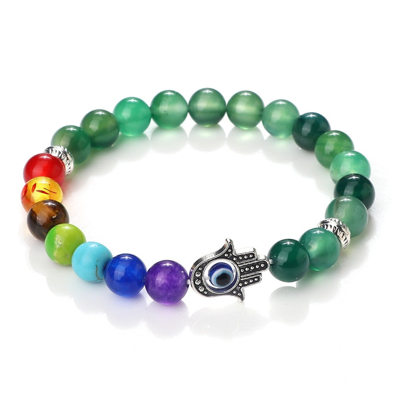 Evil Eye Natural Stone Bracelet