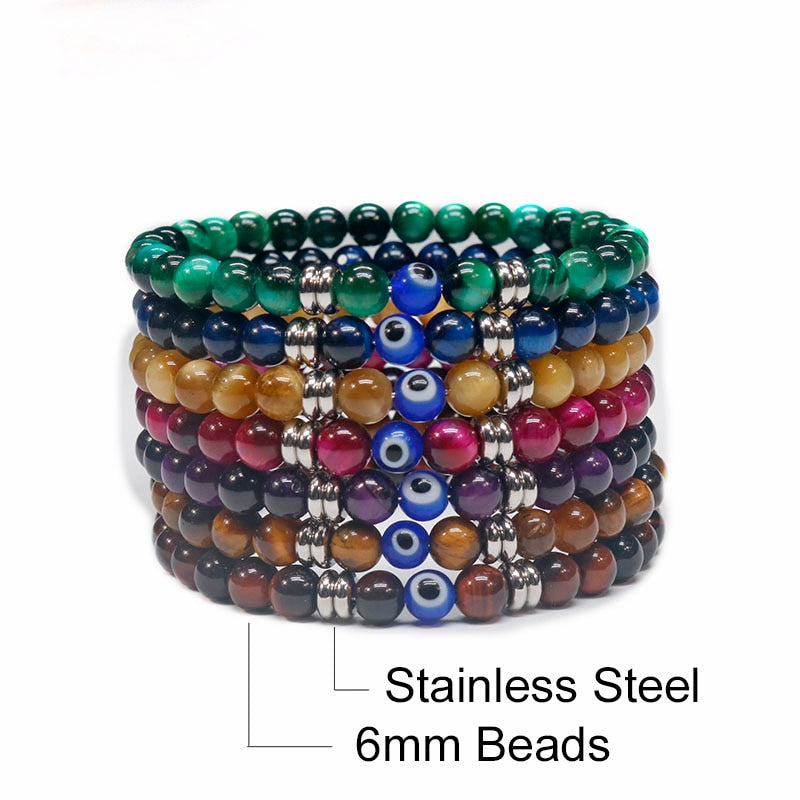 Turkish Evil Eye Precious Stone Bracelet