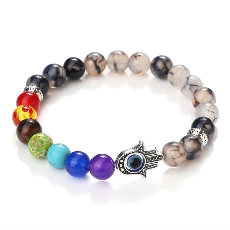 Evil Eye Natural Stone Bracelet