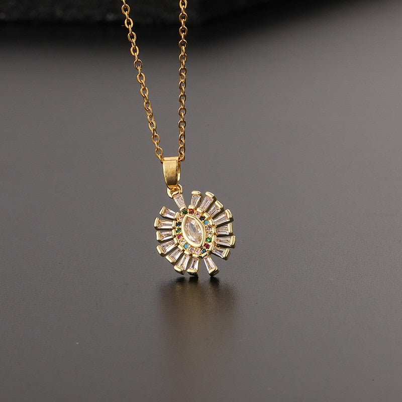 trendy evil eye pendant necklace