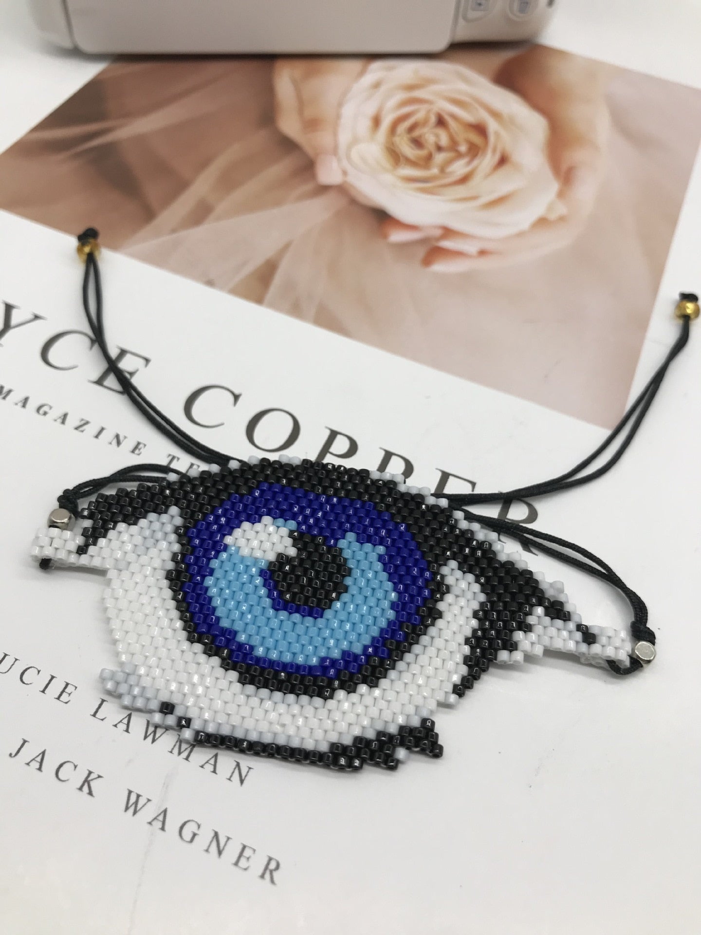 Evil Eye Adjustable Classic Beaded Bracelet