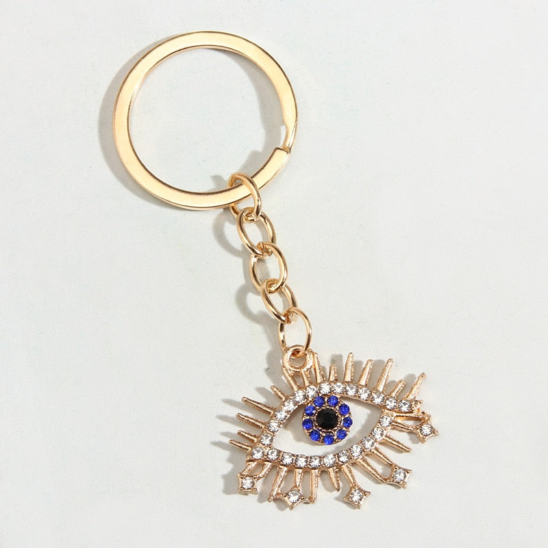 Evil Eye Pretty Design Golden Keychain