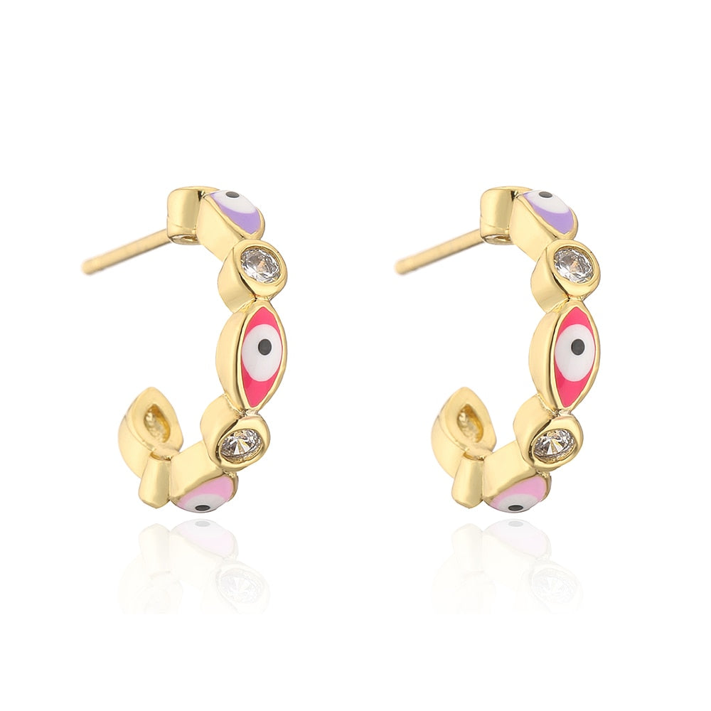 Evil Eye Women Stud Earrings