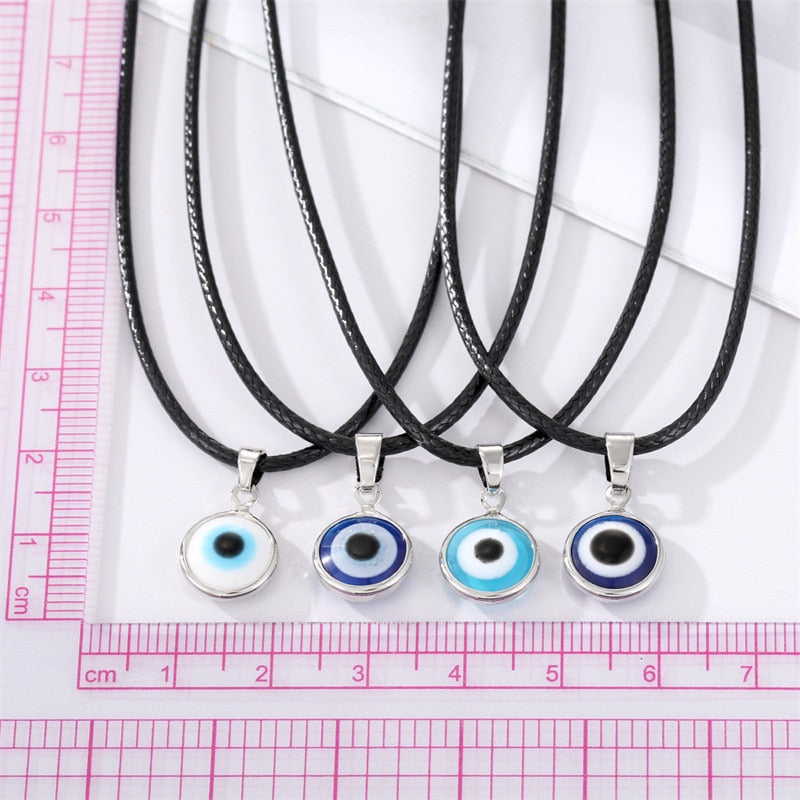 Evil Eye Simple Pendant Choker Necklace