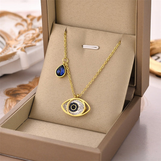 trendy evil eye pendant necklace