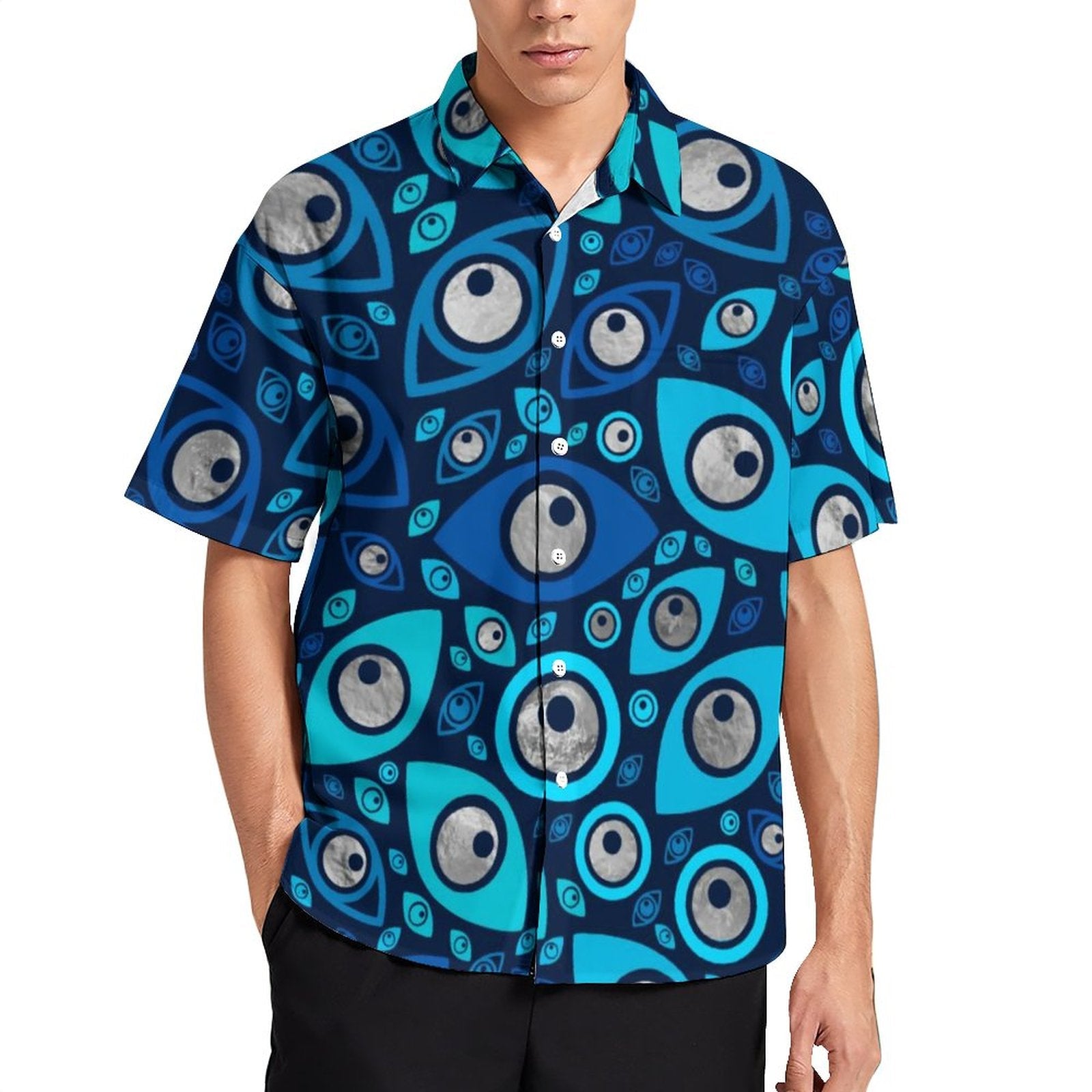 greek evil eye casual shirts