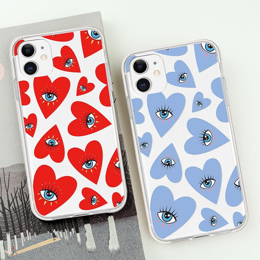 heart evil eye phone case